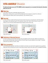 VITA AMBRIA Gebrauchsanweisung Checkliste