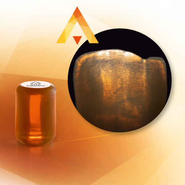 VITA AMBRIA Presskeramik Pellet plus Fotoaufnahmen vom opaleszierenden Farbspiel