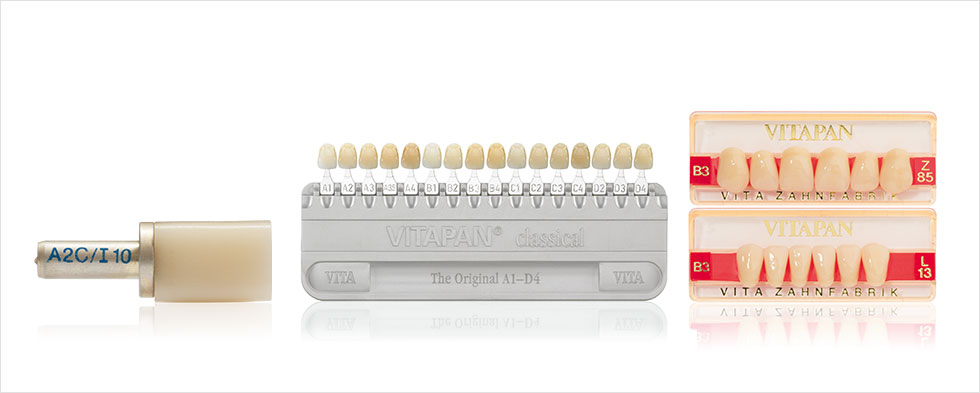 VITAPAN acrylic teeth, shade standard VITAPAN classical A1–D4, VITABLOC