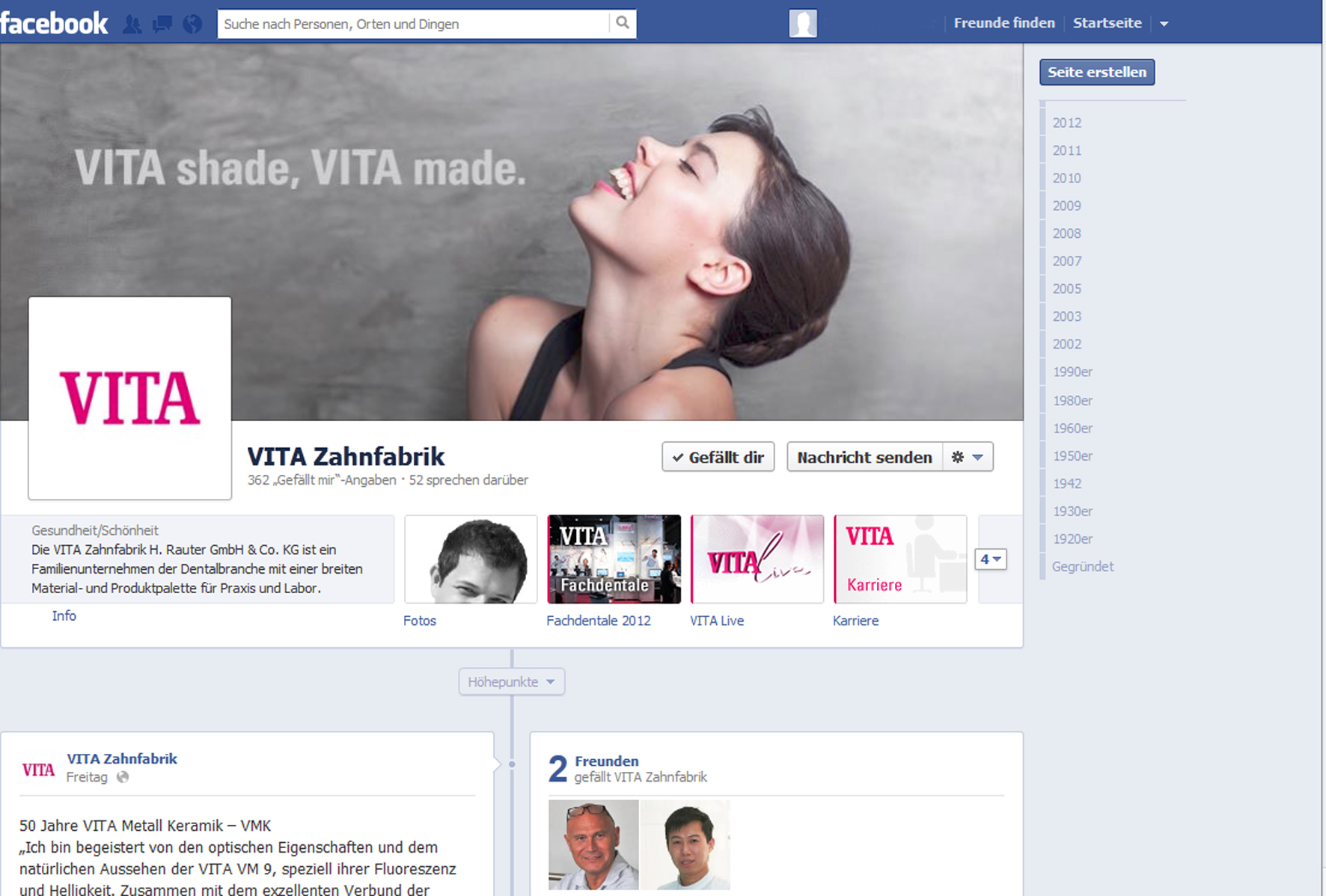 VITA auf Facebook VITA auf Facebook